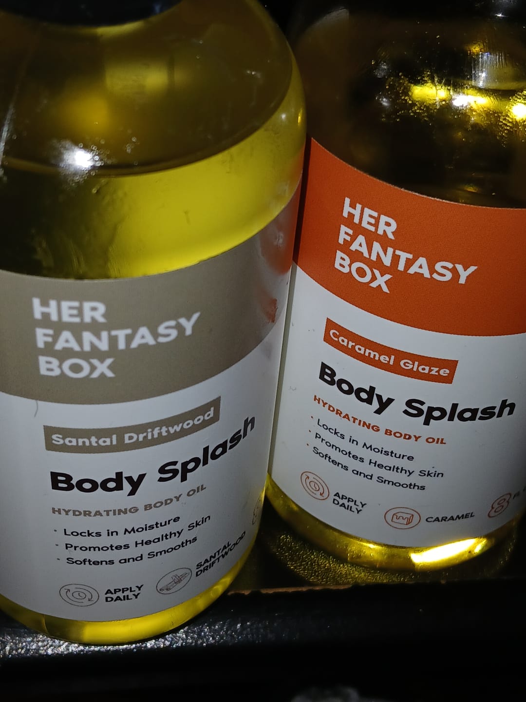Customer photo review of Body Splash - Skin Smoothing Body Oil (Santal Driftwood) LUXURY SCENT