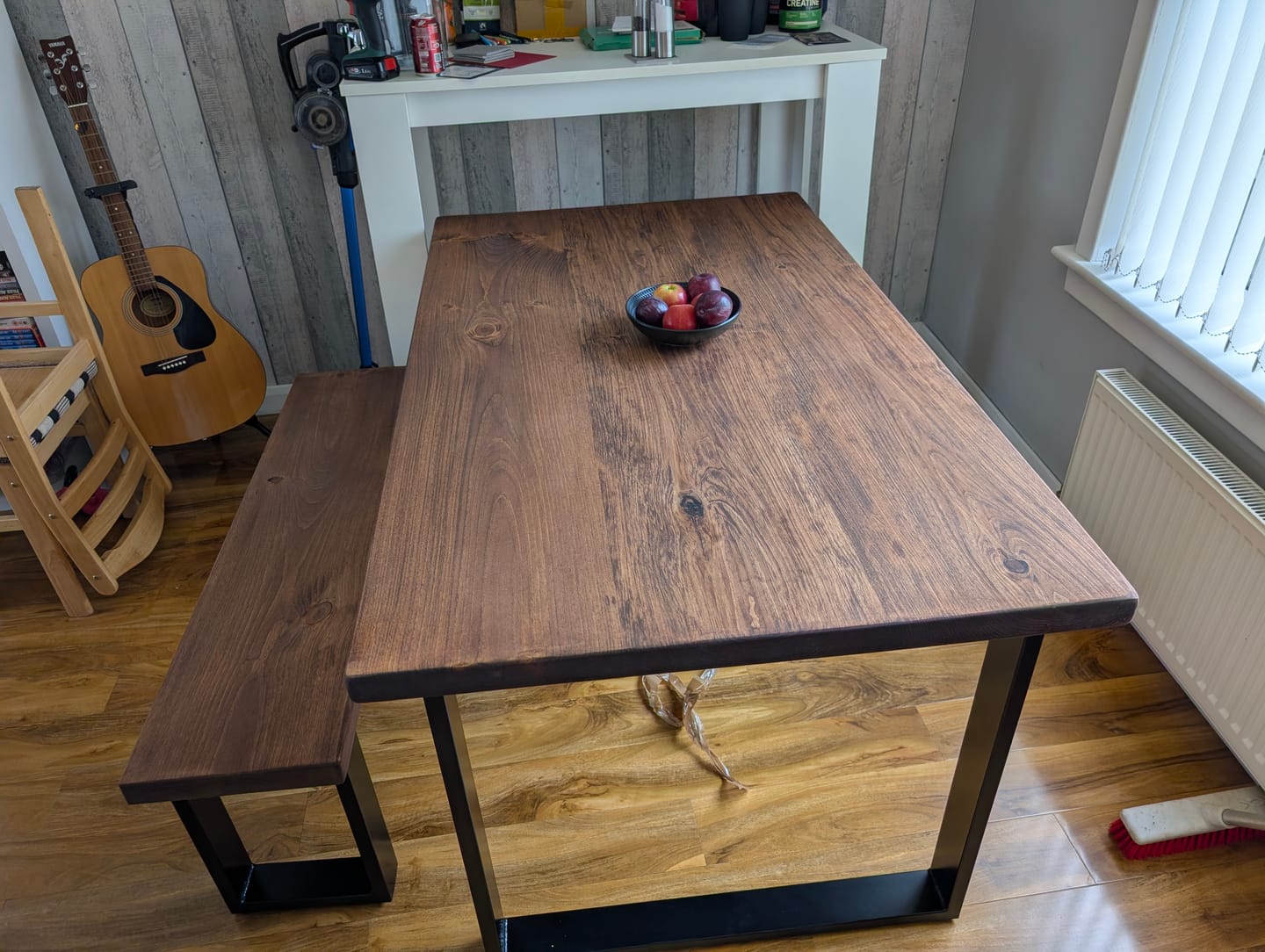 Customer photo review of Industrial Dining Table with Square Frame Leg