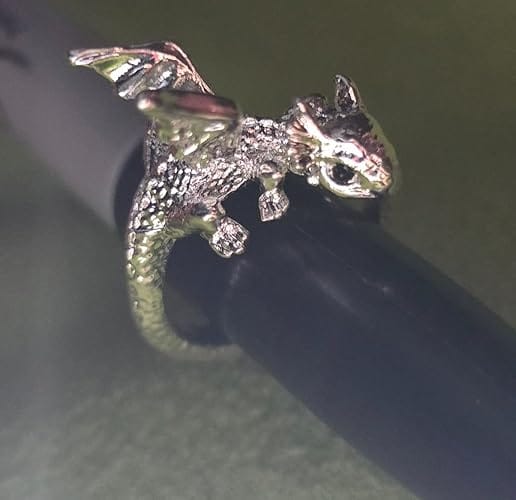 Customer photo review of Adjustable Toothless & Light Fury Ring