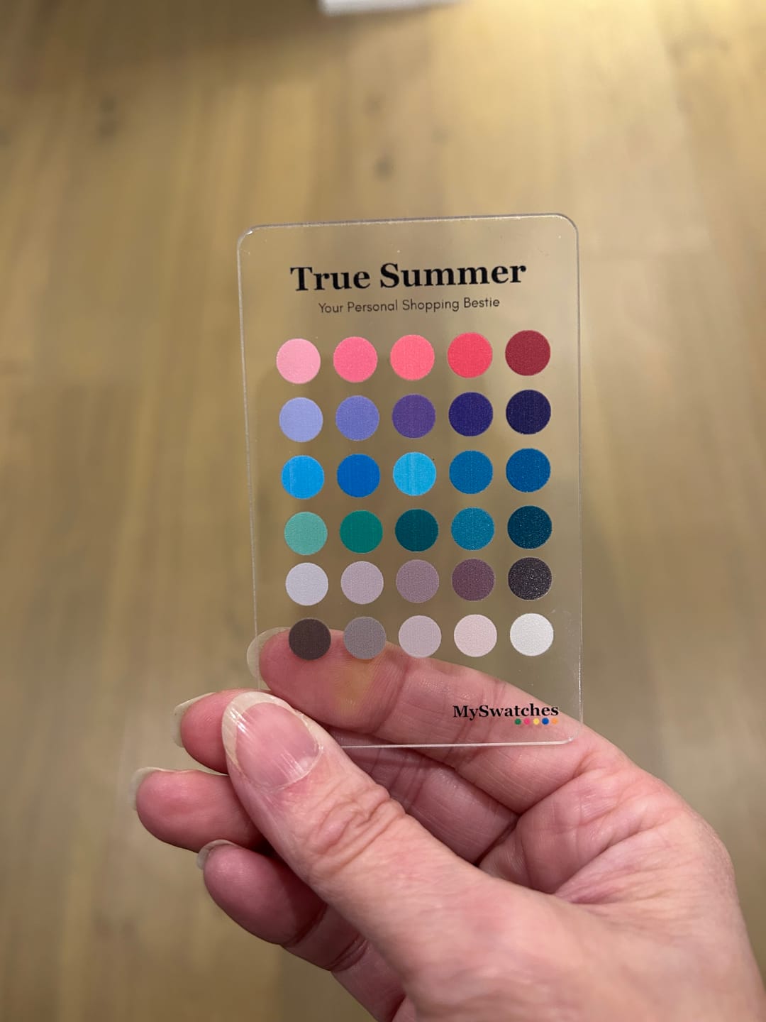 Customer photo review of Personal Swatch Card