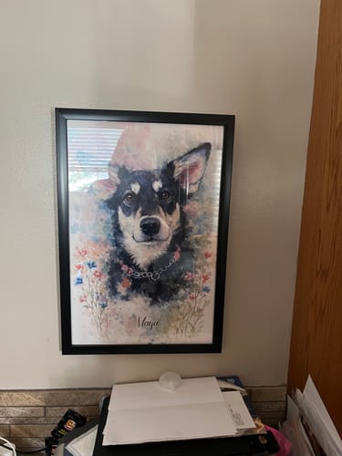 Customer photo review of Personalized Poster With Dog or Cat - Watercolor
