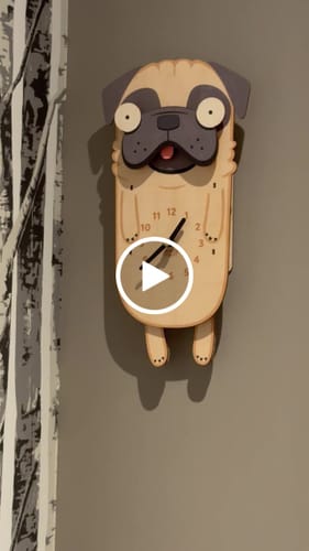 Customer video review of Penny the Pug Pendulum Clock