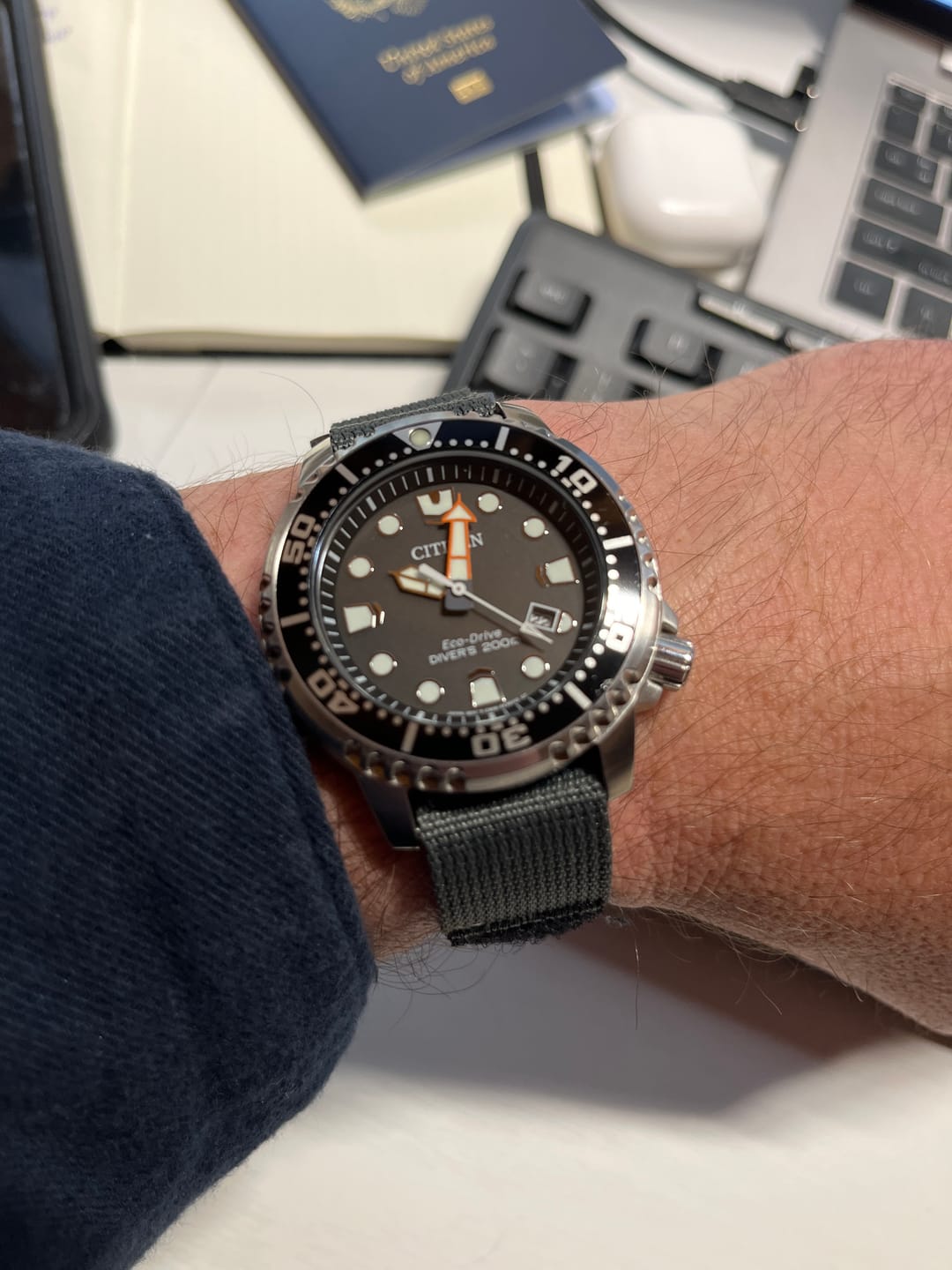 Customer photo review of Glomar Explorer - Hook And Loop Watch Strap