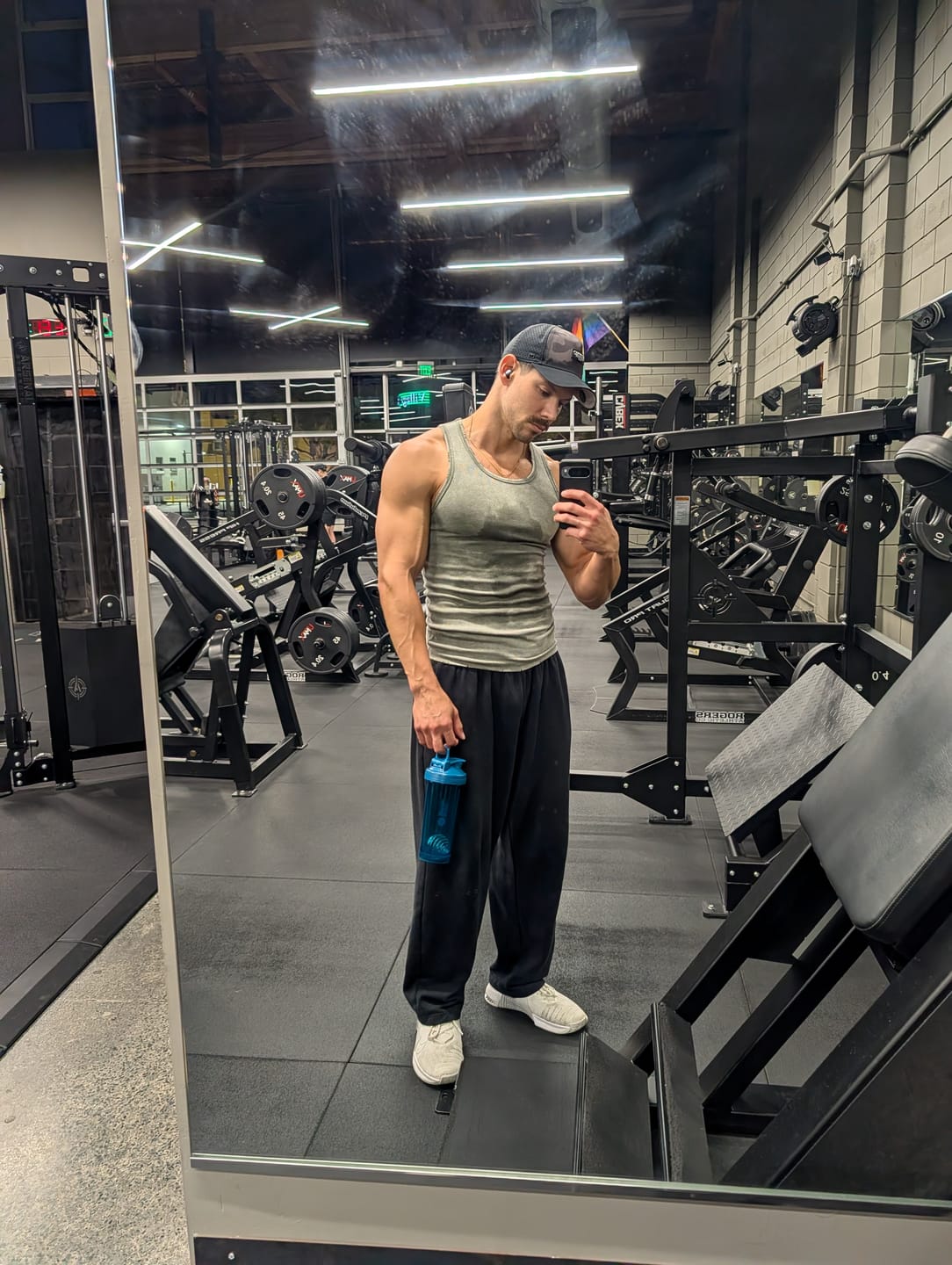 Customer photo review of Premium Ultra-Soft Cotton Distressed Fitted Tank 2 Pack
