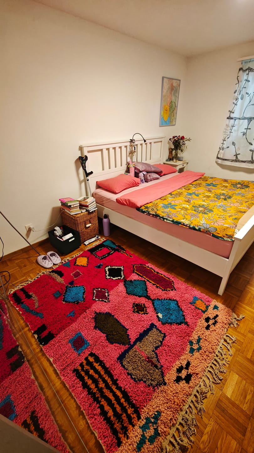 Customer photo review of Black and White Beni Ourain Rug – Moroccan Wool Rug