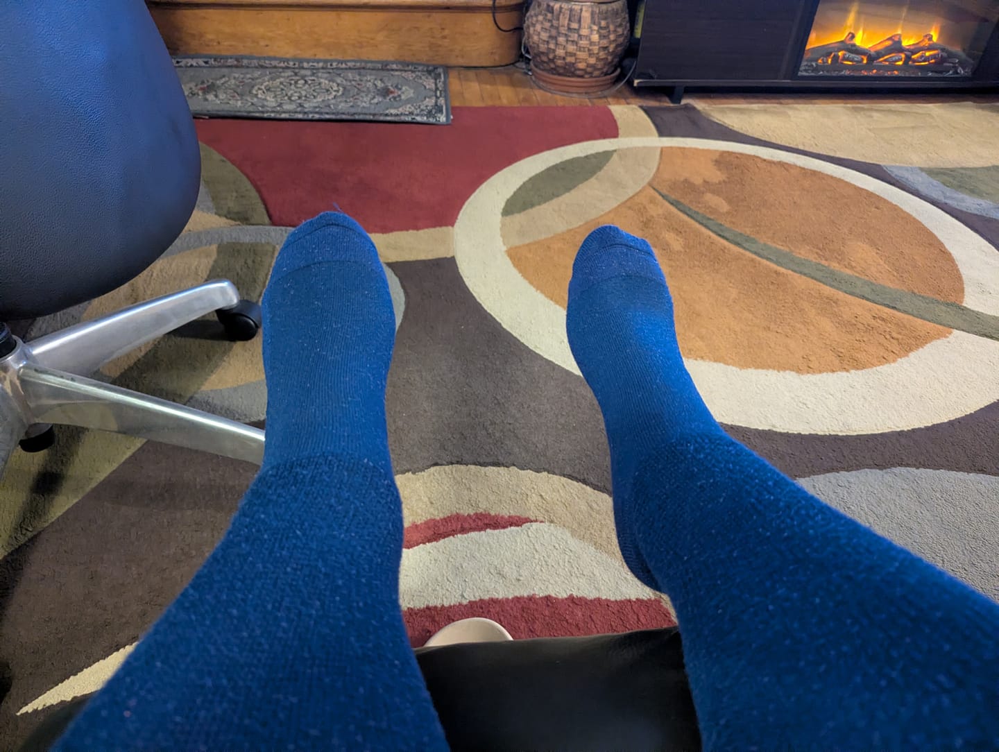 Customer photo review of Navy Blue Compression Socks