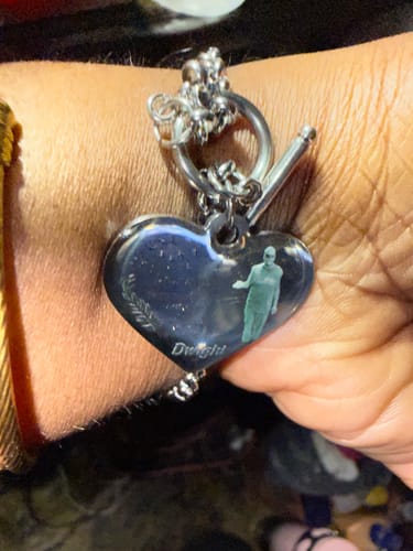 Customer photo review of Personalized Heart Bracelet I'm Always With You - Memorial Gift For Family, Friend