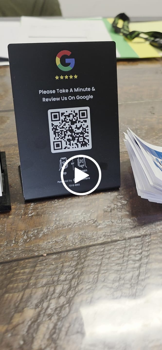 Customer video review of Google Review Stand (Medium)