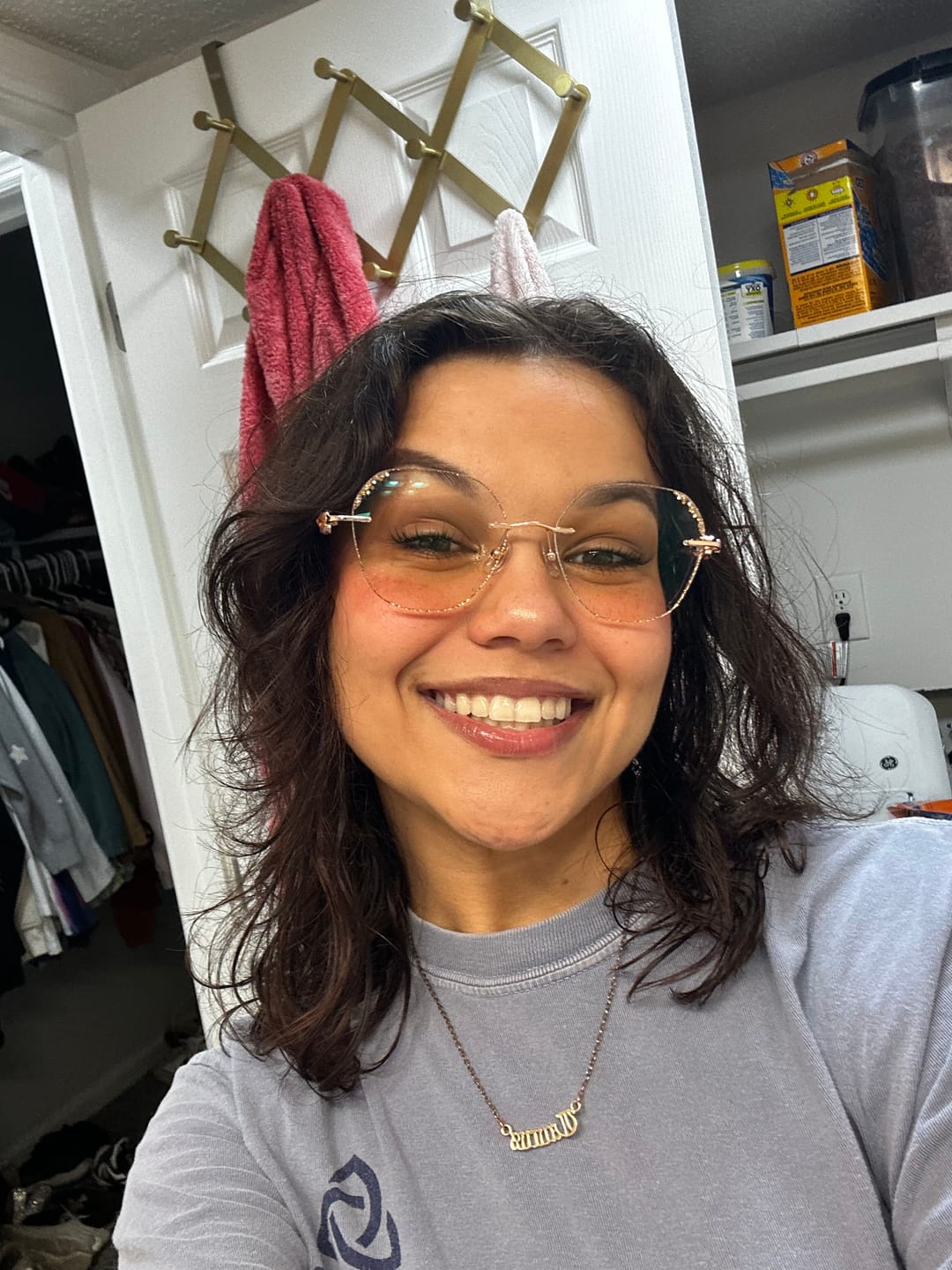 Customer photo review of Glitter Eyeglasses