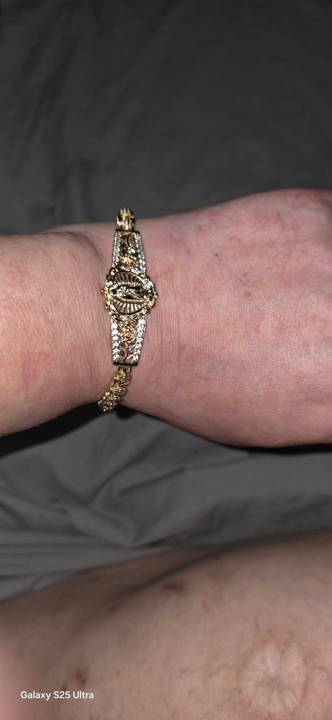 Customer photo review of FREE Today: Golden Filigree Our Lady Bracelet Collection: A Symbol of Maternal Grace and Protection