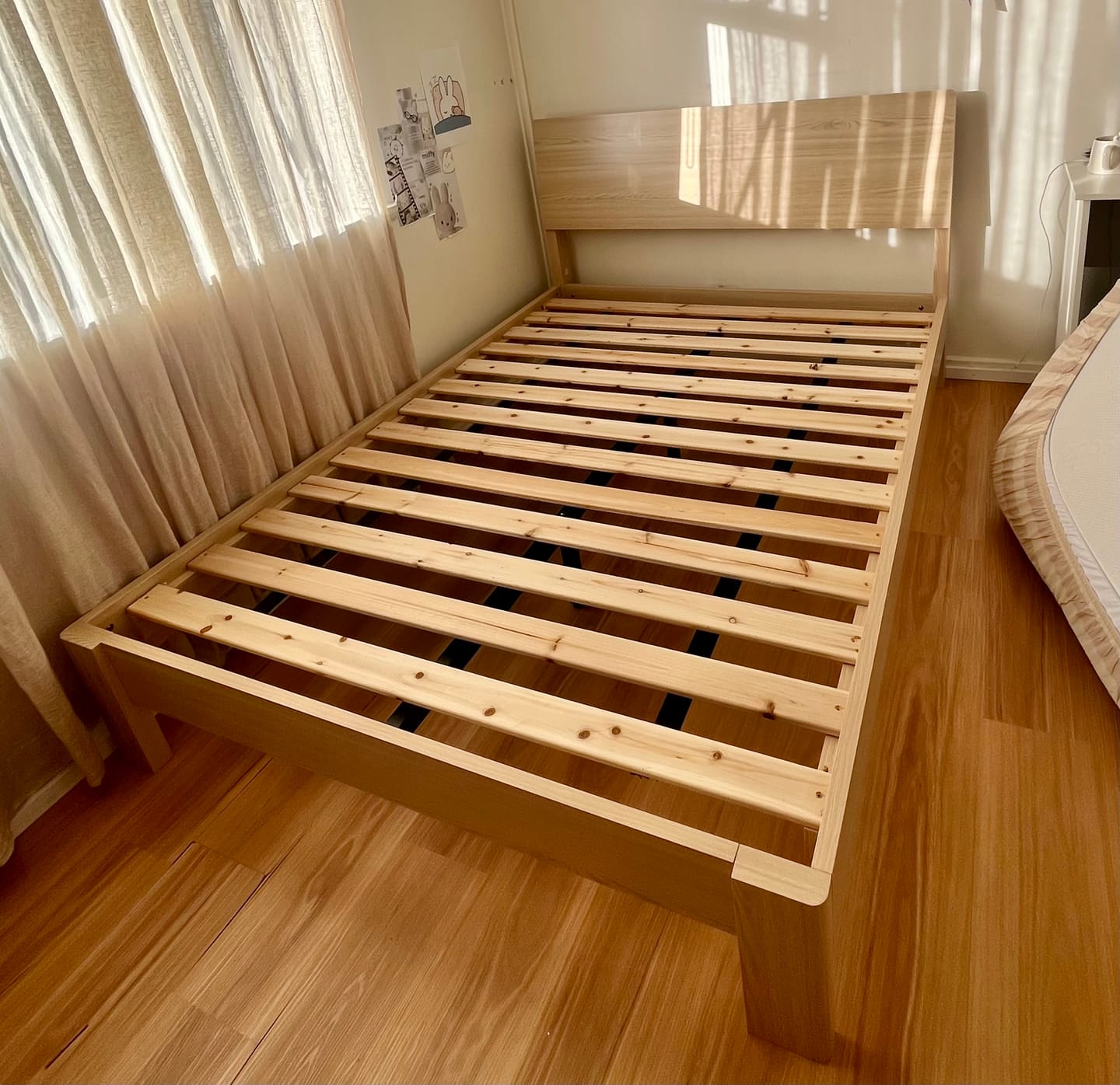 Customer photo review of Modena Bed Frame-Oak-Double