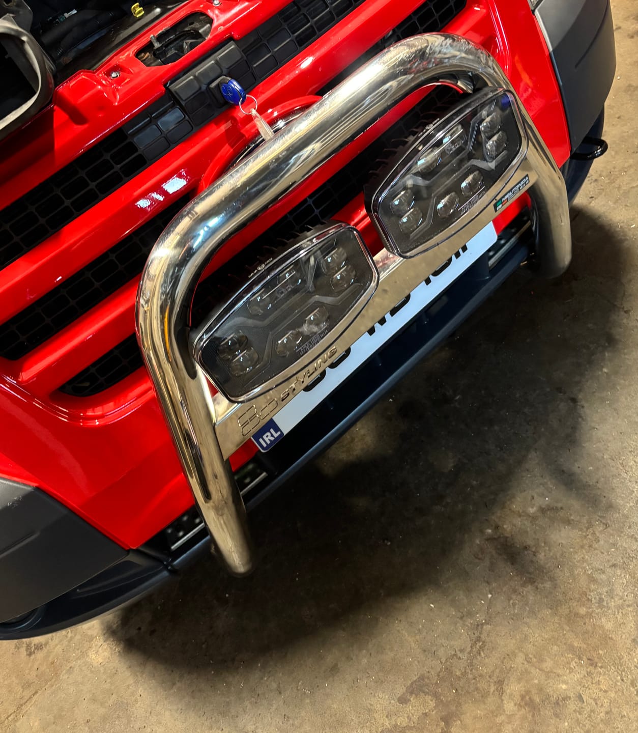 Customer photo review of Dark X-Spider LED Spot Light with White DRL & Strobe Function / 9"