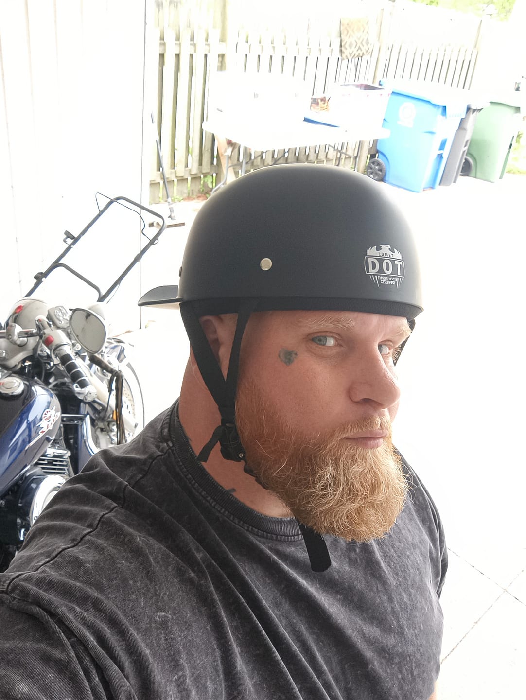 Customer photo review of Baseball Cap STYLE DOT Motorcycle Helmet