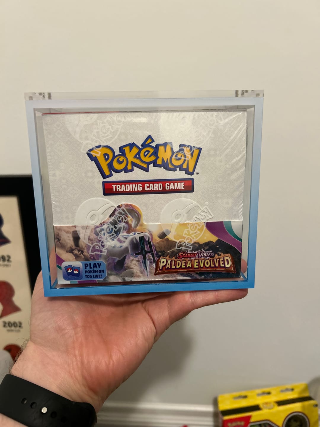 Customer photo review of Premium Colored Acrylic Pokemon Booster Box Case