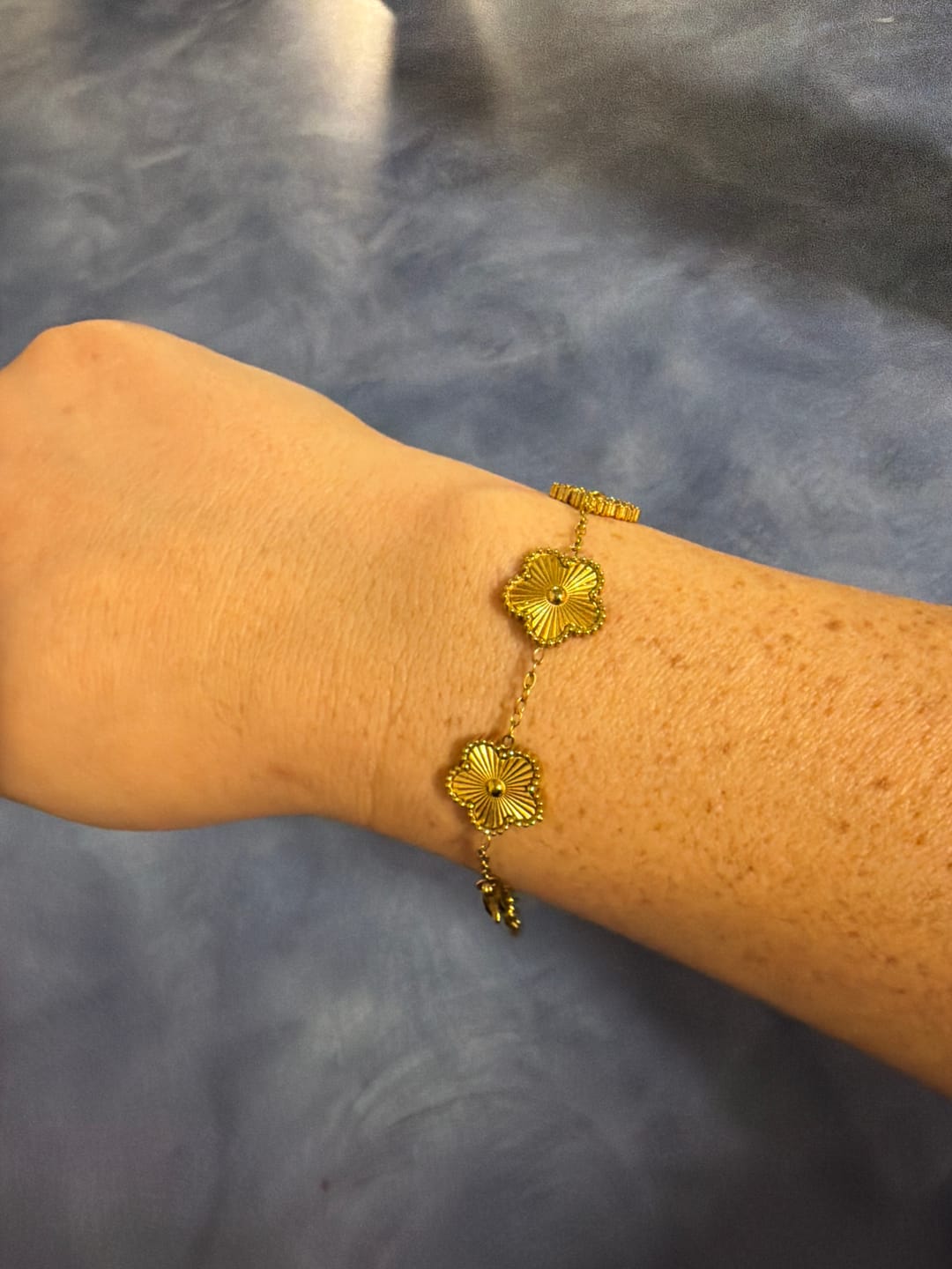 Customer photo review of Golden Clover Bracelet