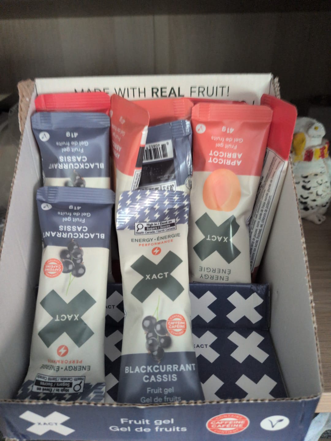 Customer photo review of XACT Energy Fruit Gels (Box of 24)
