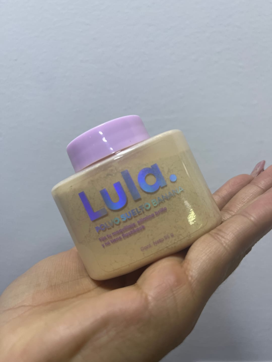Customer photo review of Polvo Suelto Traslúcido Banana