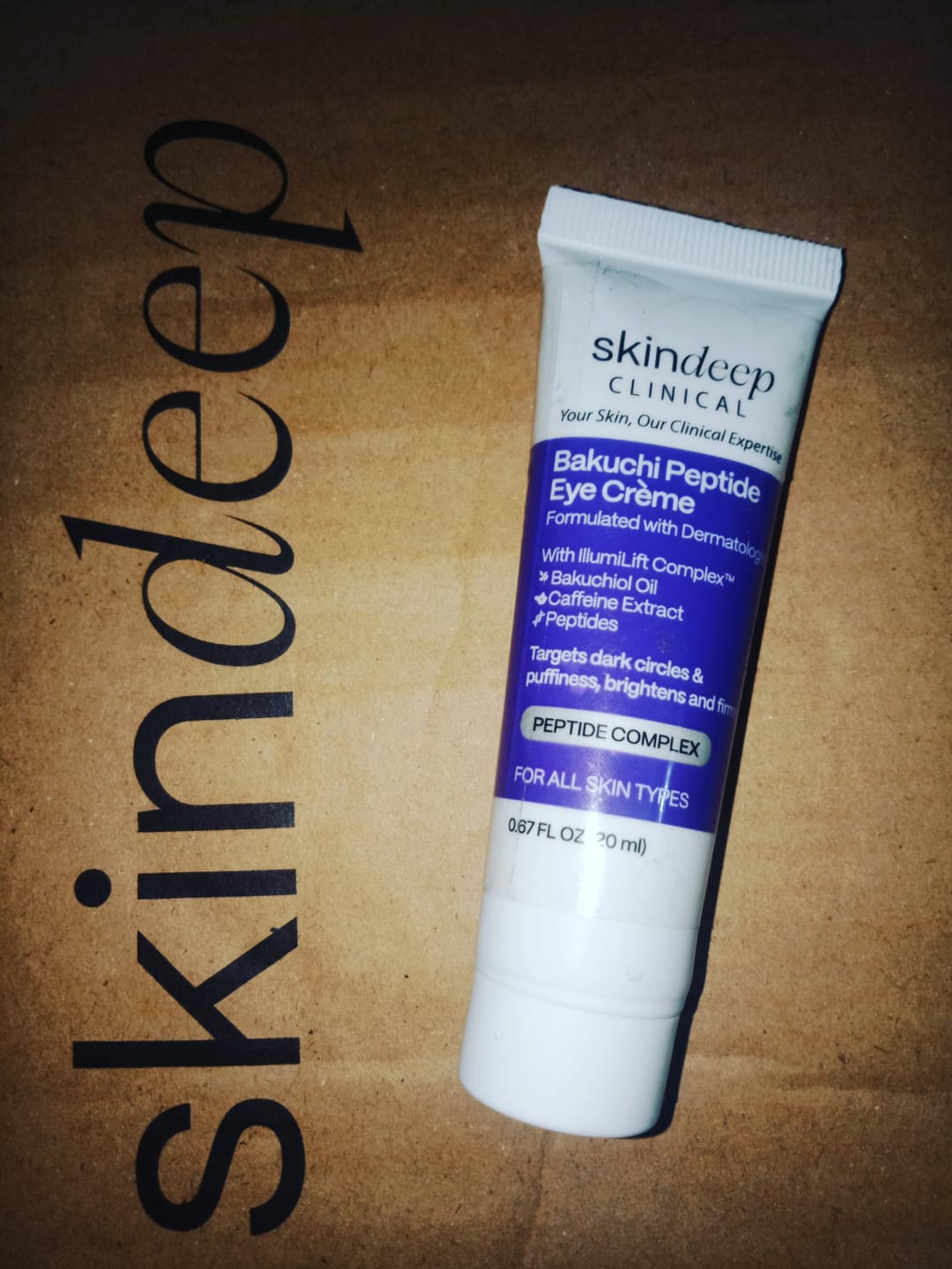 Customer photo review of Bakuchi Peptide Eye Crème