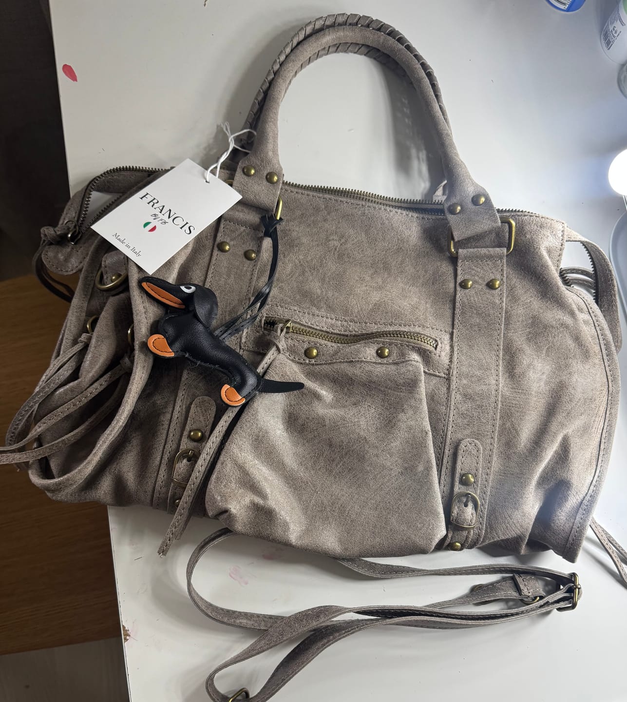 Customer photo review of It girl bag taupe