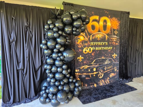 Customer photo review of Custom Fabric Backdrop for Birthday&Baby Shower&Wedding& Any Event Decorations