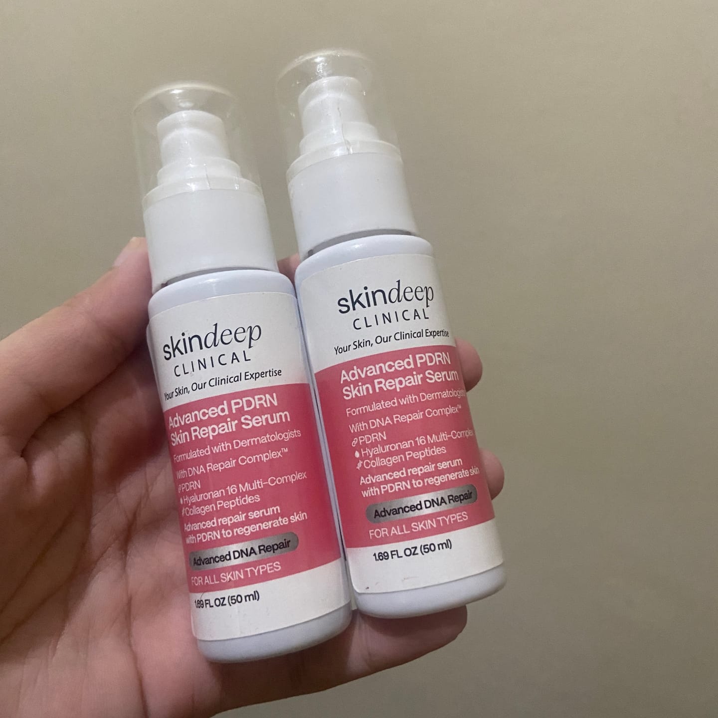 Customer photo review of Advanced PDRN Skin Repair Serum