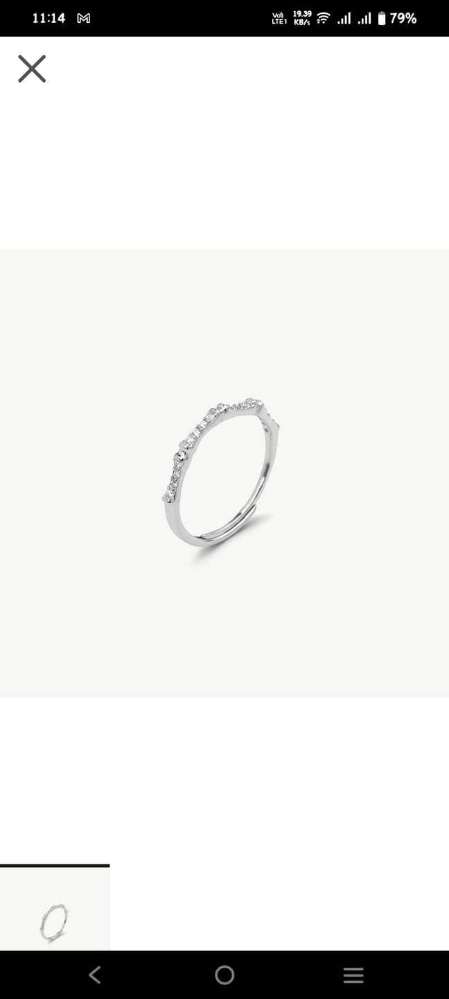 Customer photo review of Dainty Curved 925 Sterling Silver Ring