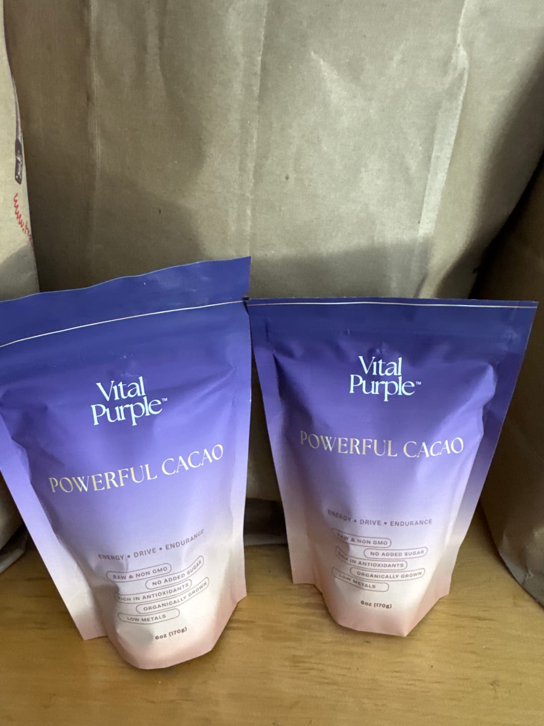 Customer photo review of Organic High Flavanol Cocoa Powder | Purple Cacao Powder | 25% Fat