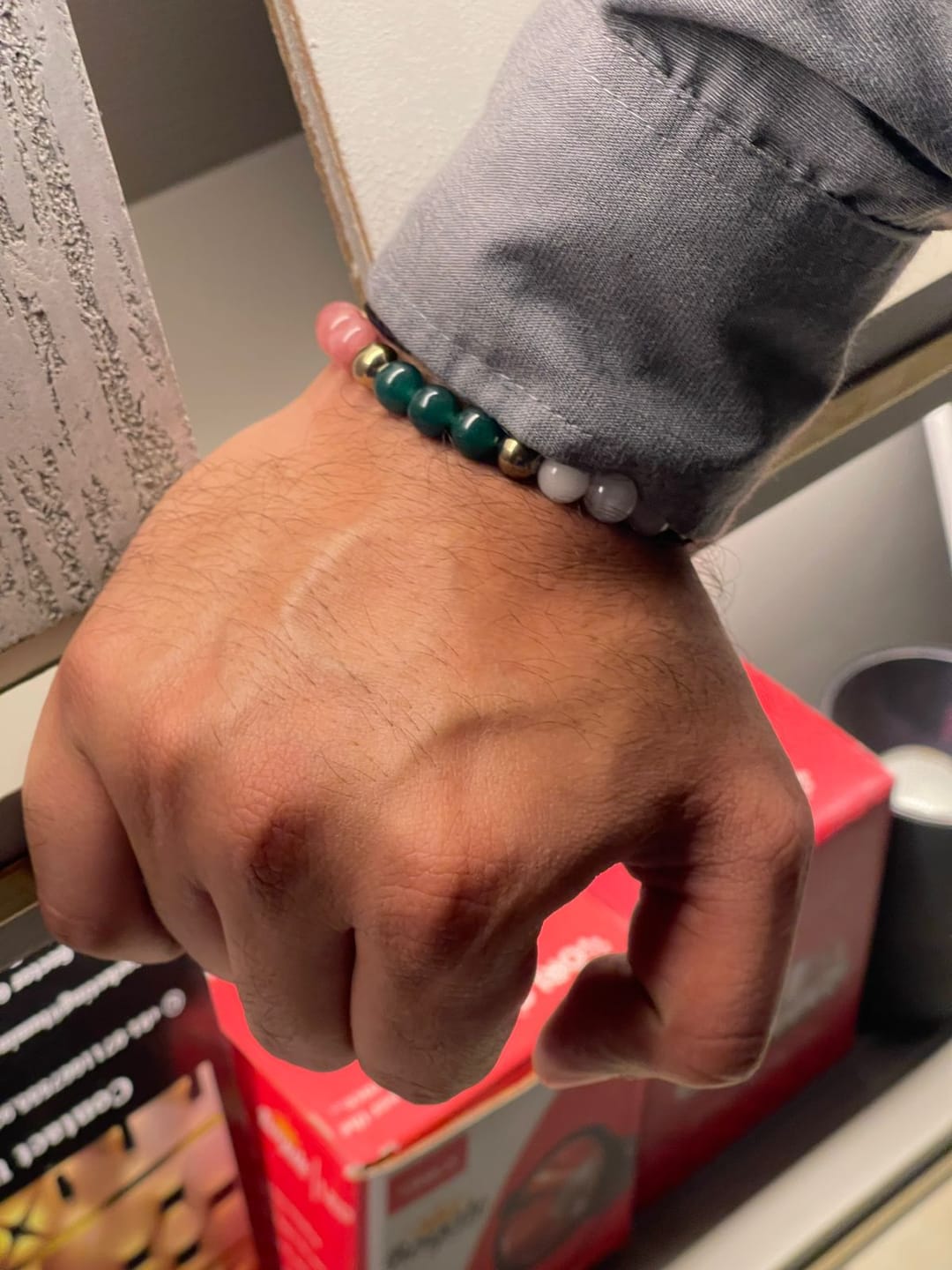 Customer photo review of Dhan Vriddhi Crystal Bracelet – Vastu Remedy for Wealth Attraction | Prosperity Energy Activator | 8 mm Beads