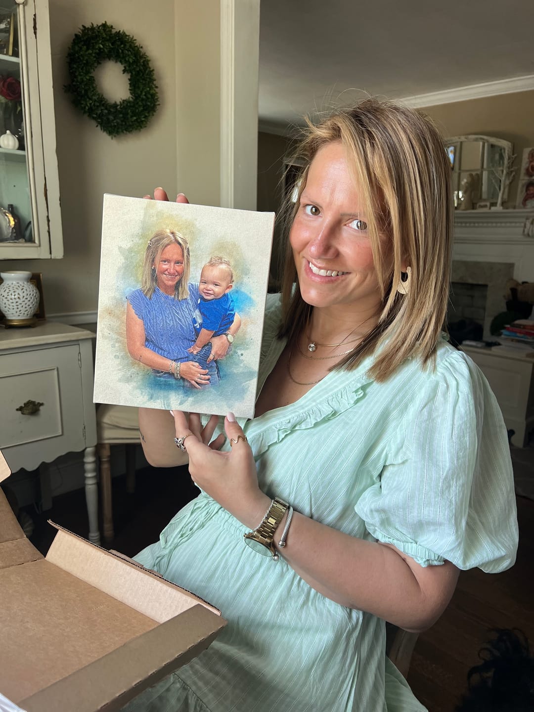 Customer photo review of Personalized photo Painting
