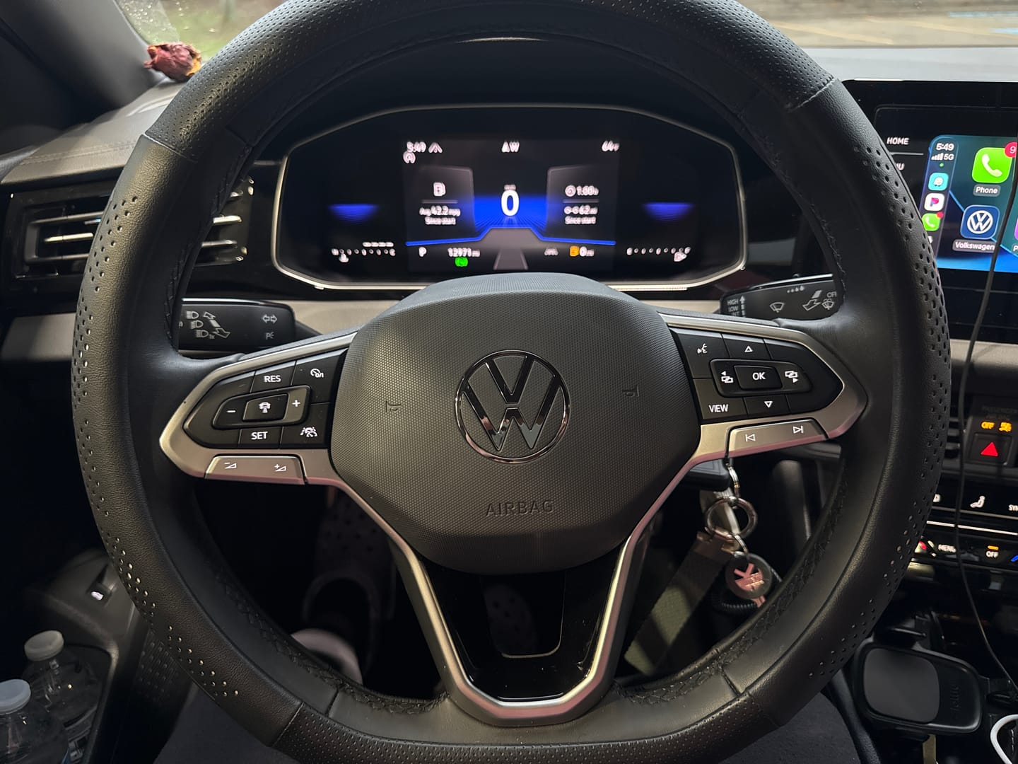 Customer photo review of Nappa Leather Steering Wheel Cover – Anti-Slip Universal 38cm Case for Enhanced Comfort and Style