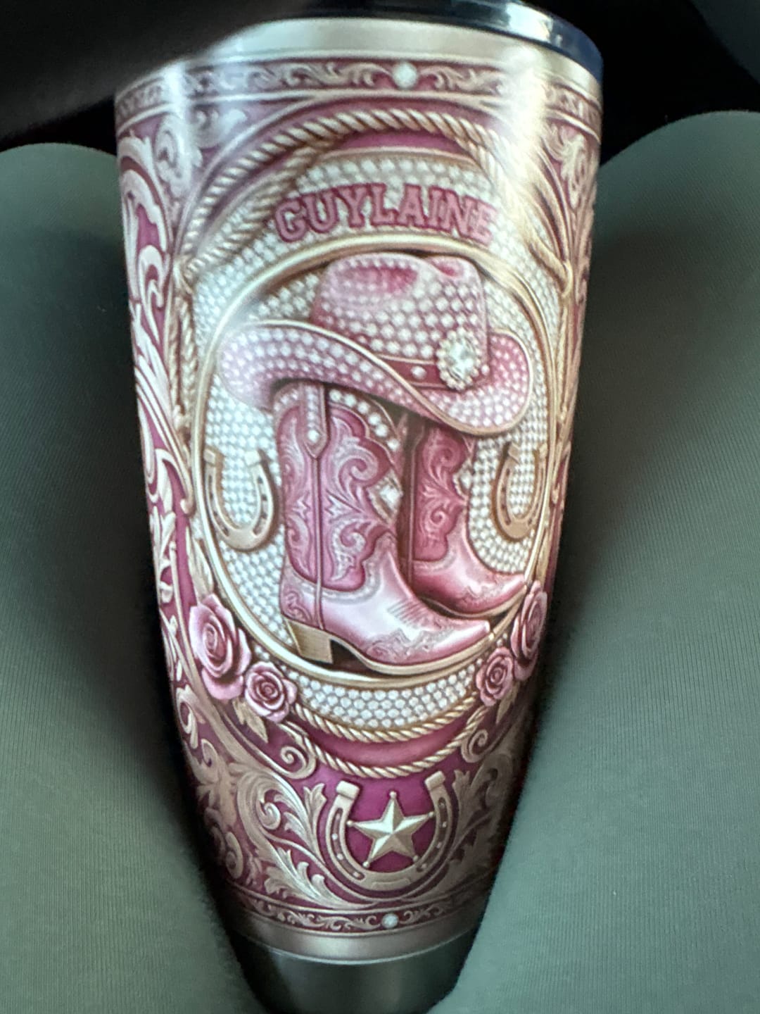 Customer photo review of Vintage Western Cowgirl Tumbler - Personalized Gifts For Cowgirl