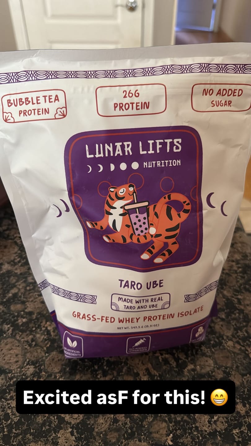 Customer photo review of Taro Ube Whey Protein