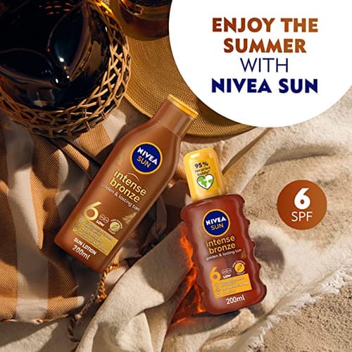 Customer photo review of Nivea Carotene Sun Oil Spray | Golden Tan & Sun Protection - 200ml