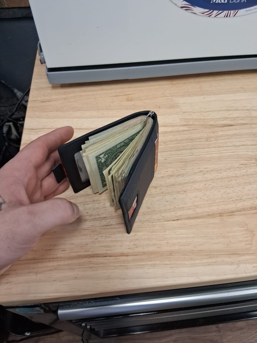 Customer photo review of 80Eighty® Matte Black Leather Wallet