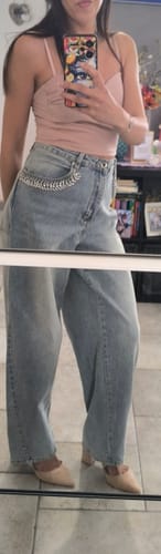 Customer photo review of Jeans Baloon con pietre sulla tasca - jeans