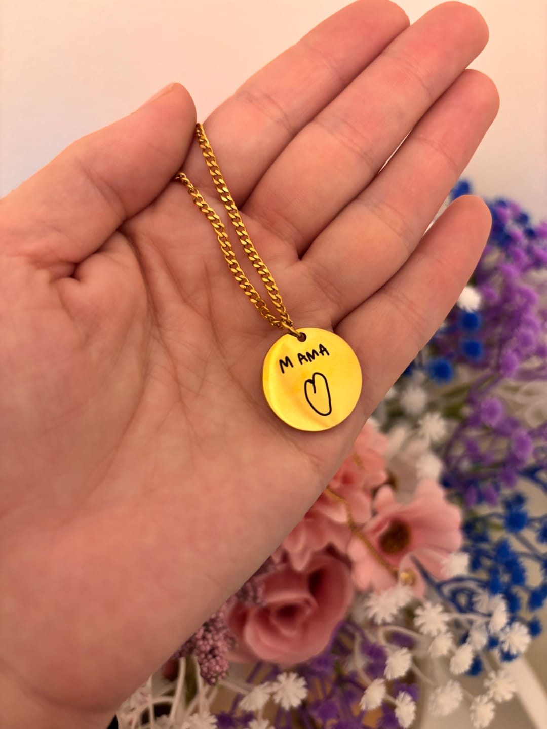 Customer photo review of Halskette mit persönlicher Gravur