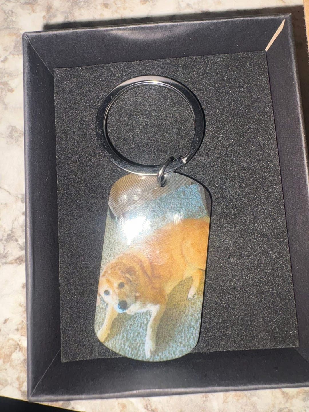 Customer photo review of DON'T CRY FOR ME I'M OK!! - UPLOAD IMAGE - PERSONALIZED KEYCHAIN