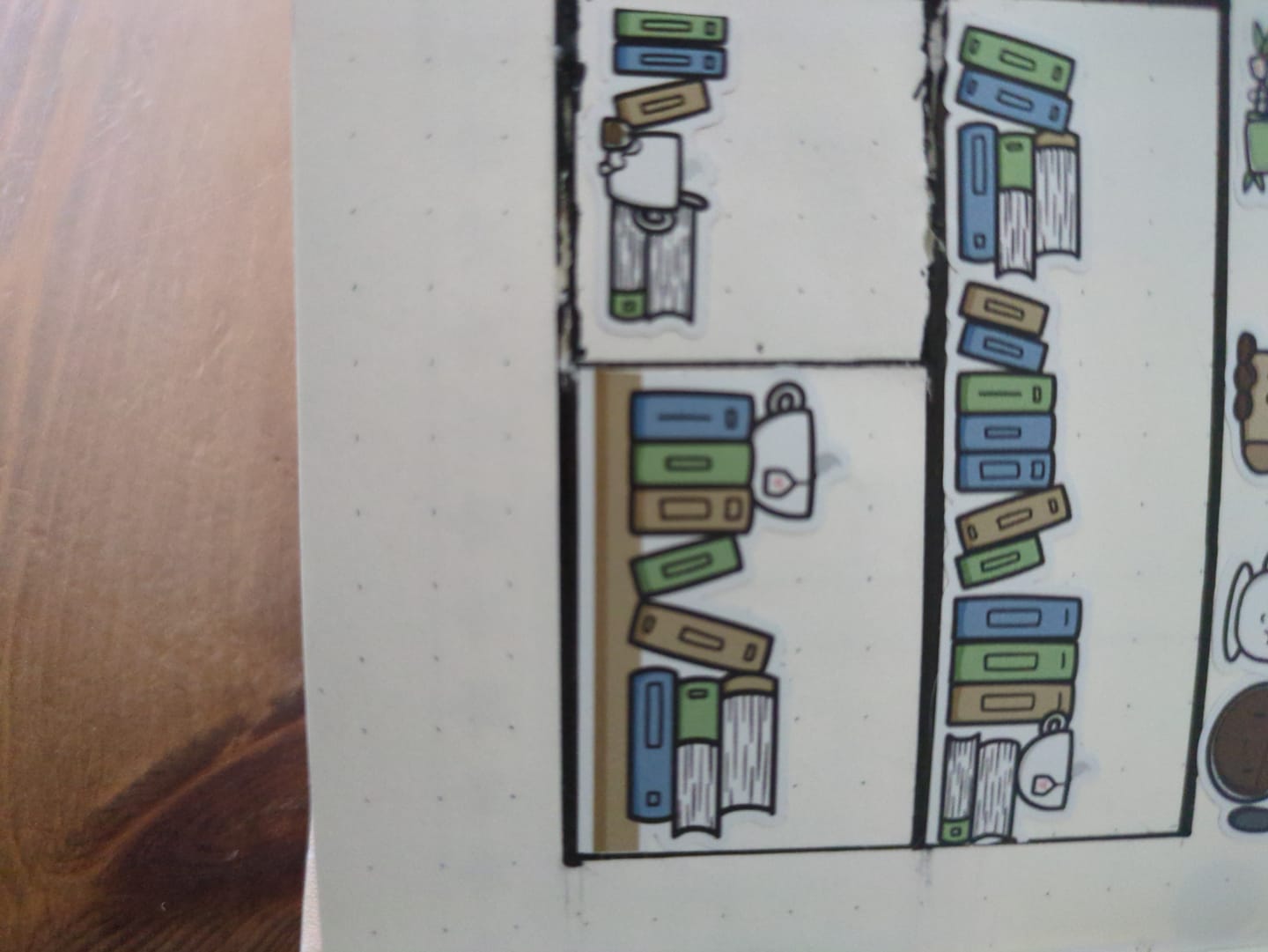 Customer photo review of Cozy Bookworm - Banners Planner Stickers