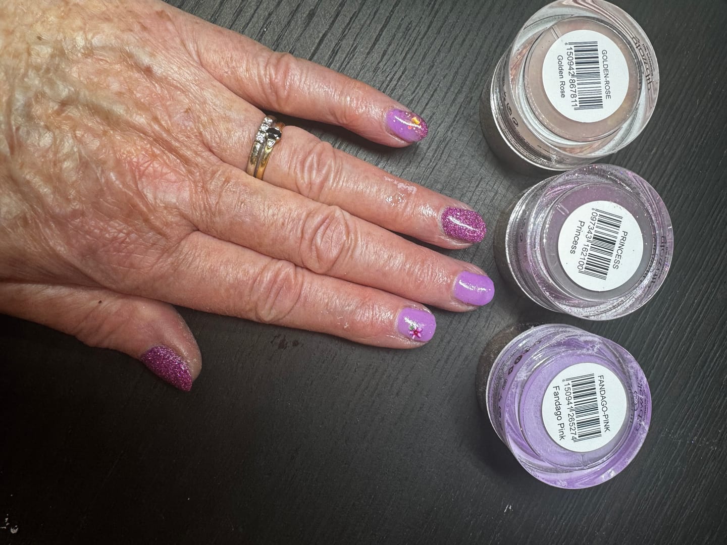 Customer photo review of Fandango Pink Dipping Powder