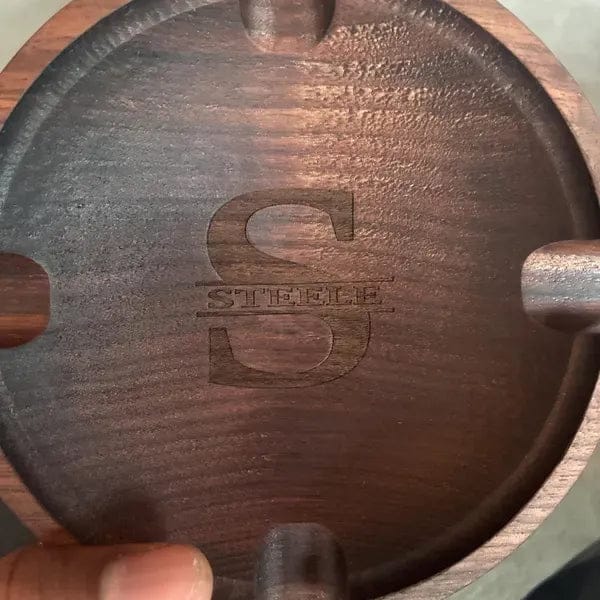 Customer photo review of Personalized Name Walnut Cigar Ash Tray for Dad,Grandpa,Boyfriend,Friend