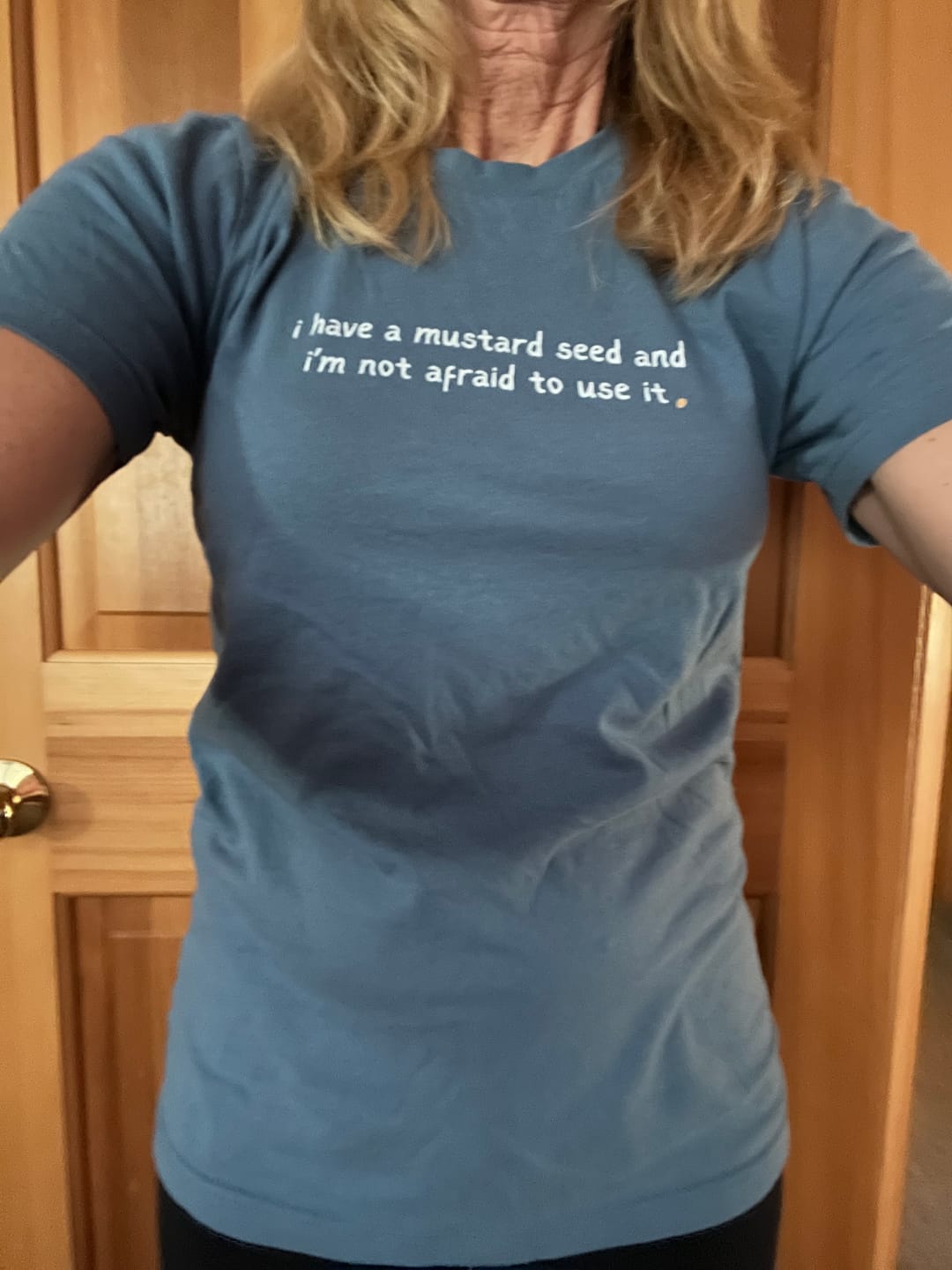 Customer photo review of Mustard Seed T-Shirt