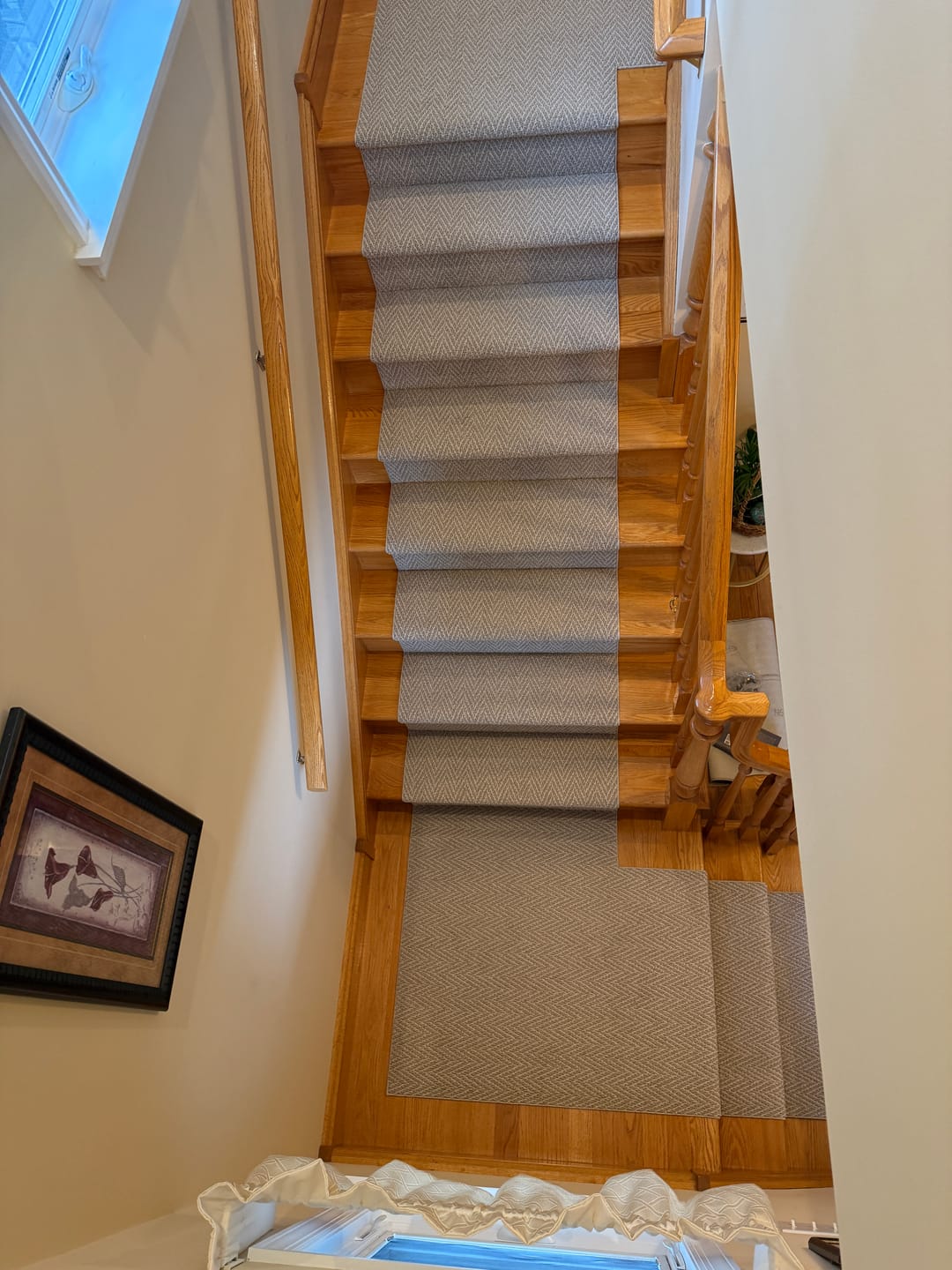 Customer photo review of Anderson Tuftex Basket Herringbone Stair Runner Carpet