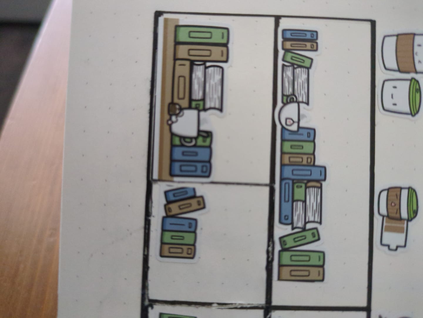 Customer photo review of My Cozy Bookshelf Planner Stickers