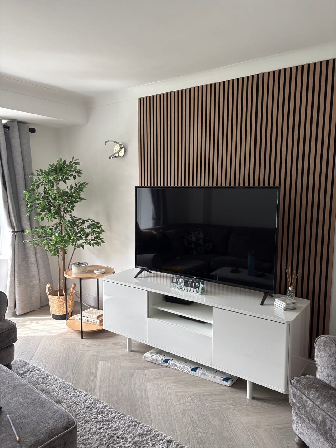 Customer photo review of Premium Acoustic Slatted Wall Panel (Multiple Colours)