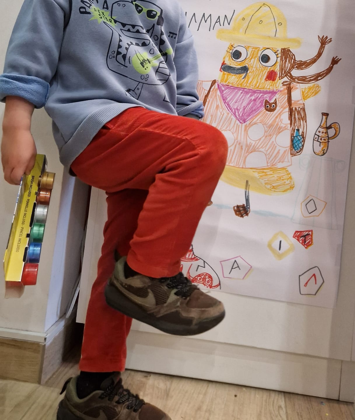 Customer photo review of Ginger Corduroy Comfy Trousers