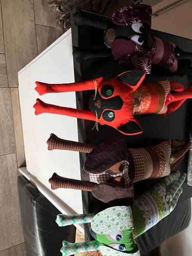 Customer photo review of Patchwork Dog  FREE PATTERN