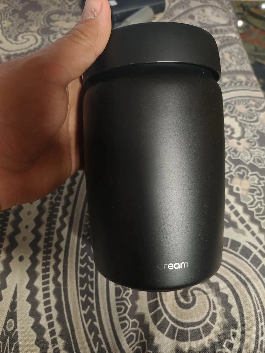 Customer photo review of Contenedor Hermético Al Vacío para Granos de Café Cream®