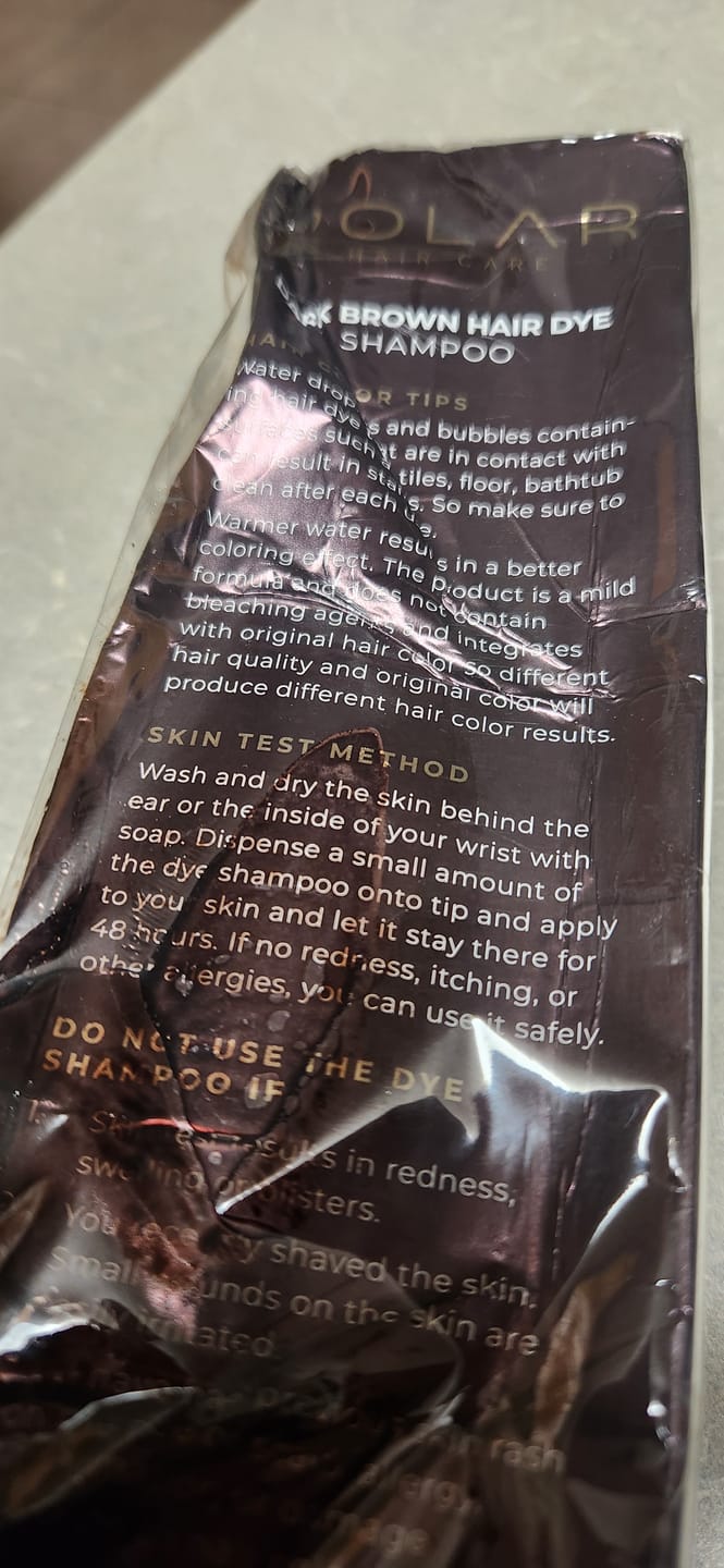 Customer photo review of Instant Dye Shampoo