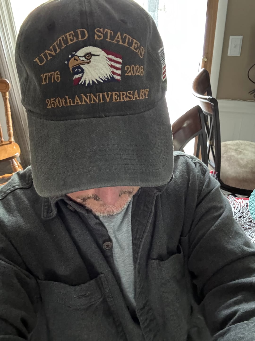 Customer photo review of Exclusive USA 250th Anniversary Eagle Cap (1776–2026) —  Embroidered