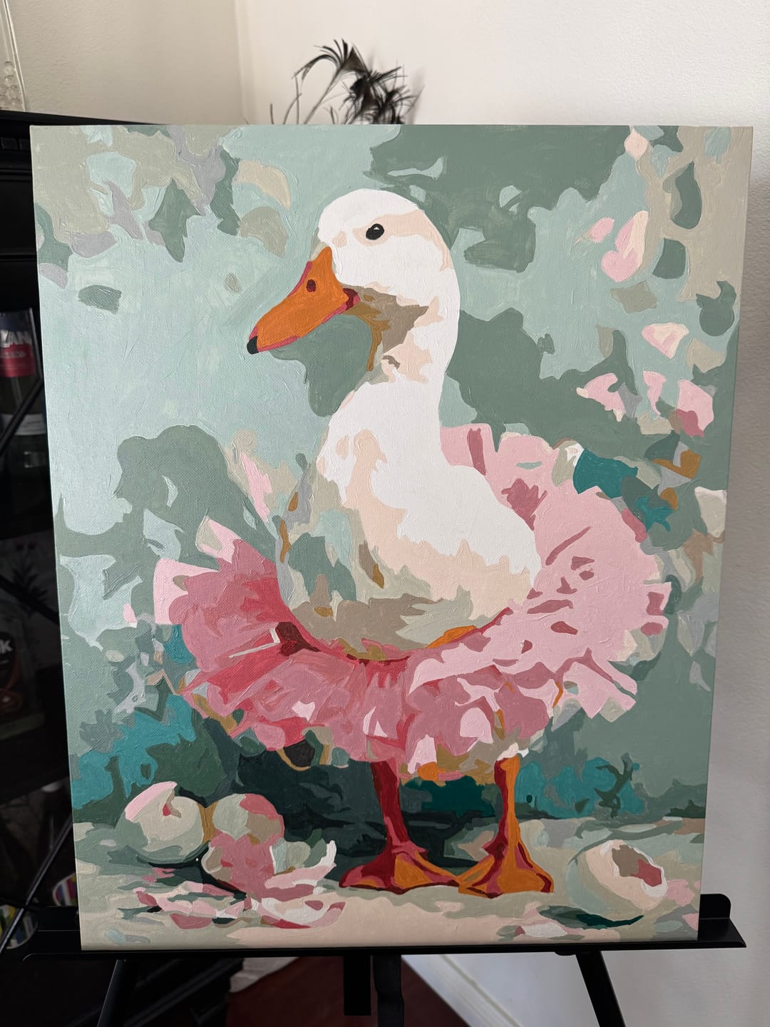 Customer photo review of The Goose Ballerina | Paint by Number
